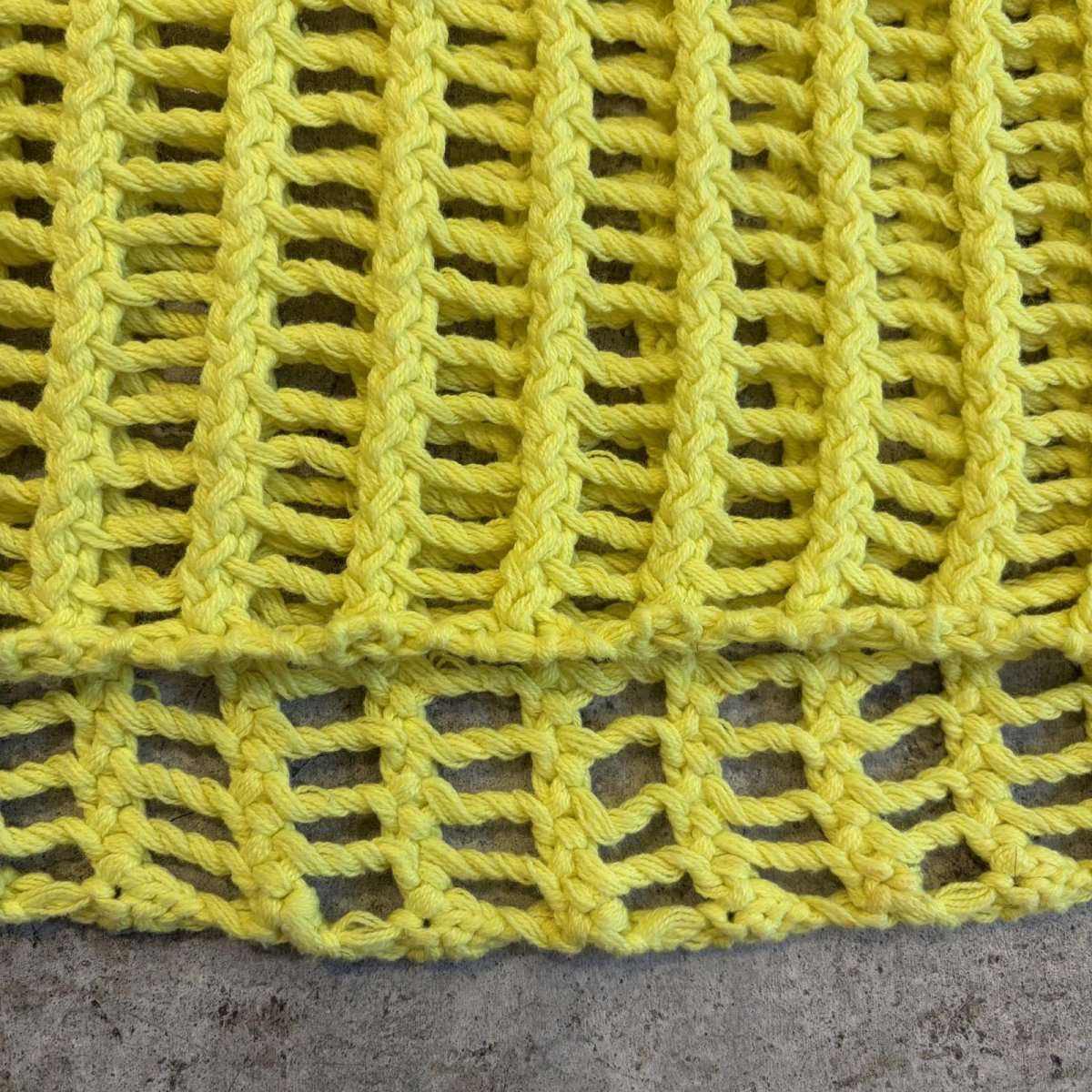 画像8: YELLOW COLOR CROCHET SHORT DESIGN KNIT L/S TOPS / Ladies FREE (8)