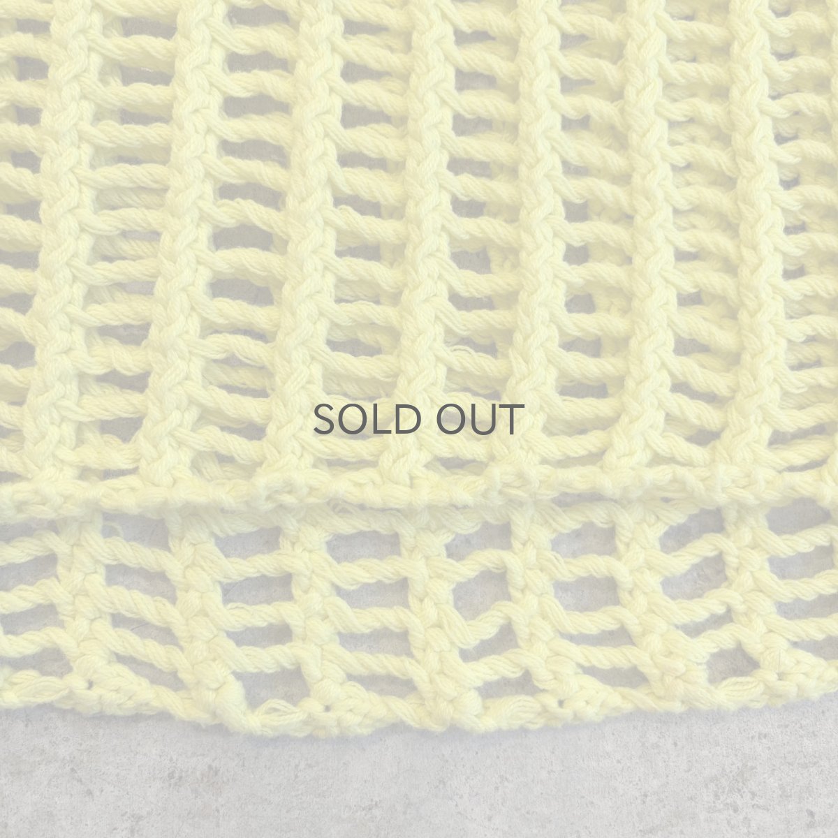 画像8: YELLOW COLOR CROCHET SHORT DESIGN KNIT L/S TOPS / Ladies FREE (8)