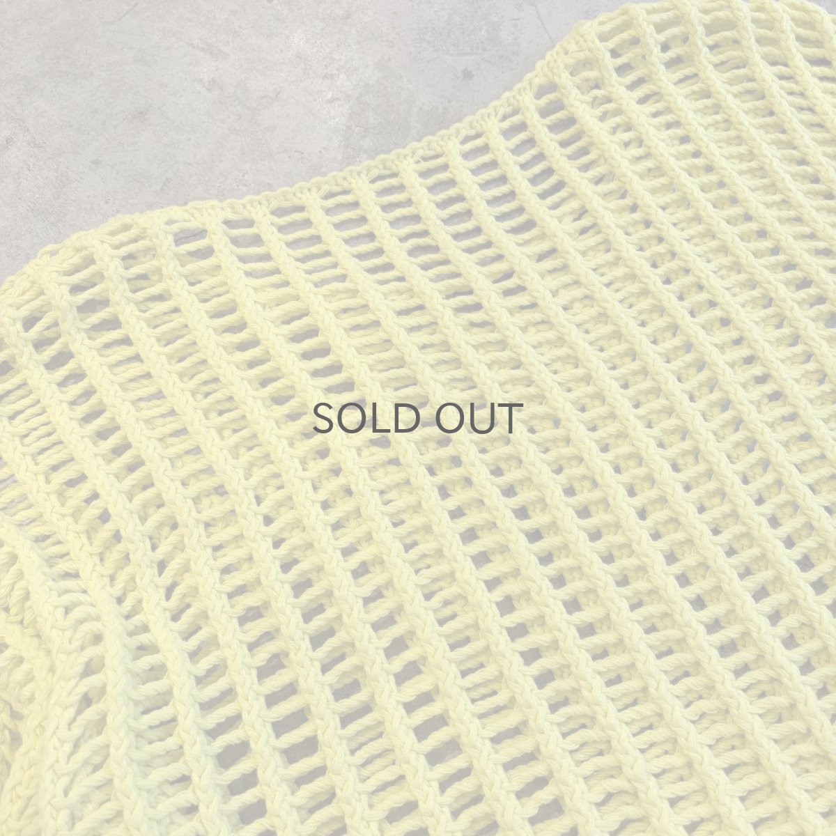 画像7: YELLOW COLOR CROCHET SHORT DESIGN KNIT L/S TOPS / Ladies FREE (7)