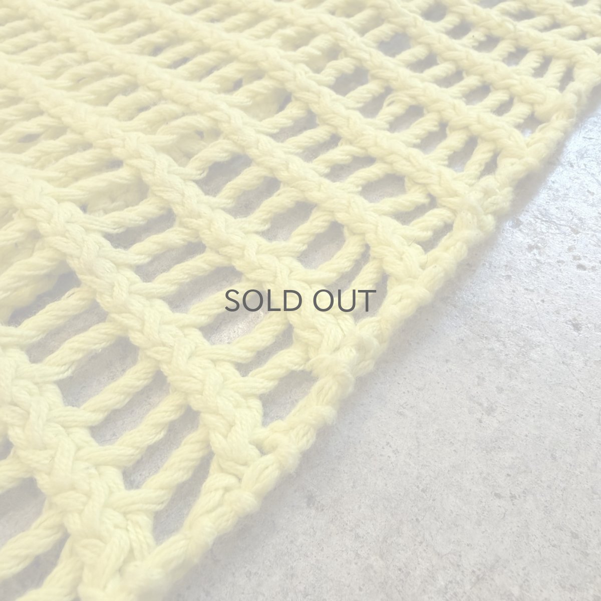 画像10: YELLOW COLOR CROCHET SHORT DESIGN KNIT L/S TOPS / Ladies FREE (10)
