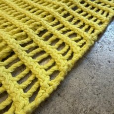 画像10: YELLOW COLOR CROCHET SHORT DESIGN KNIT L/S TOPS / Ladies FREE (10)