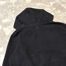画像9: SLEEVE LOGO EMBROIDERY BLACK COLOR THERMAL HOODIE SWEAT / Mens M (9)