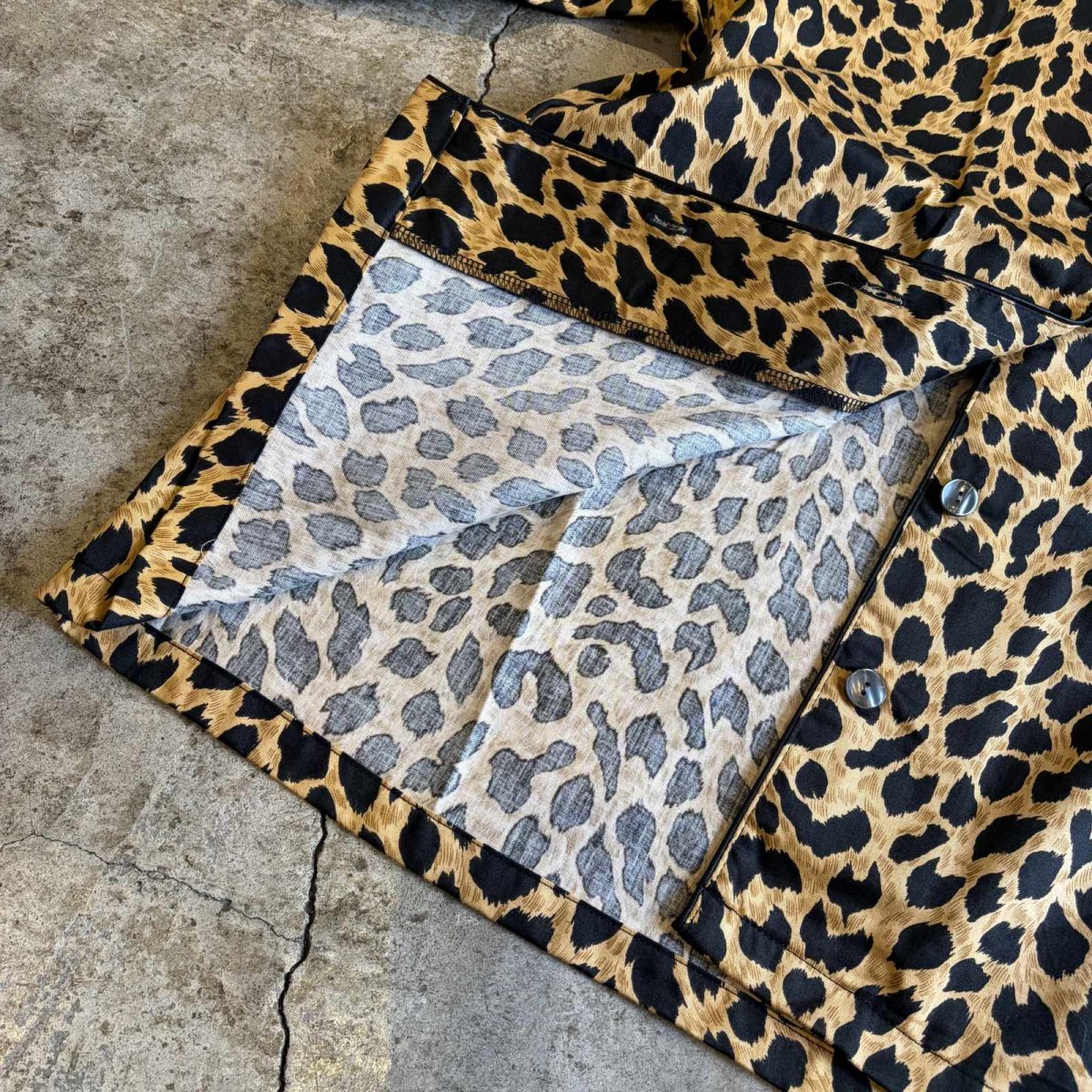画像7: LEOPARD PATTERN PAJAMAS L/S SHIRT / Ladies L (7)