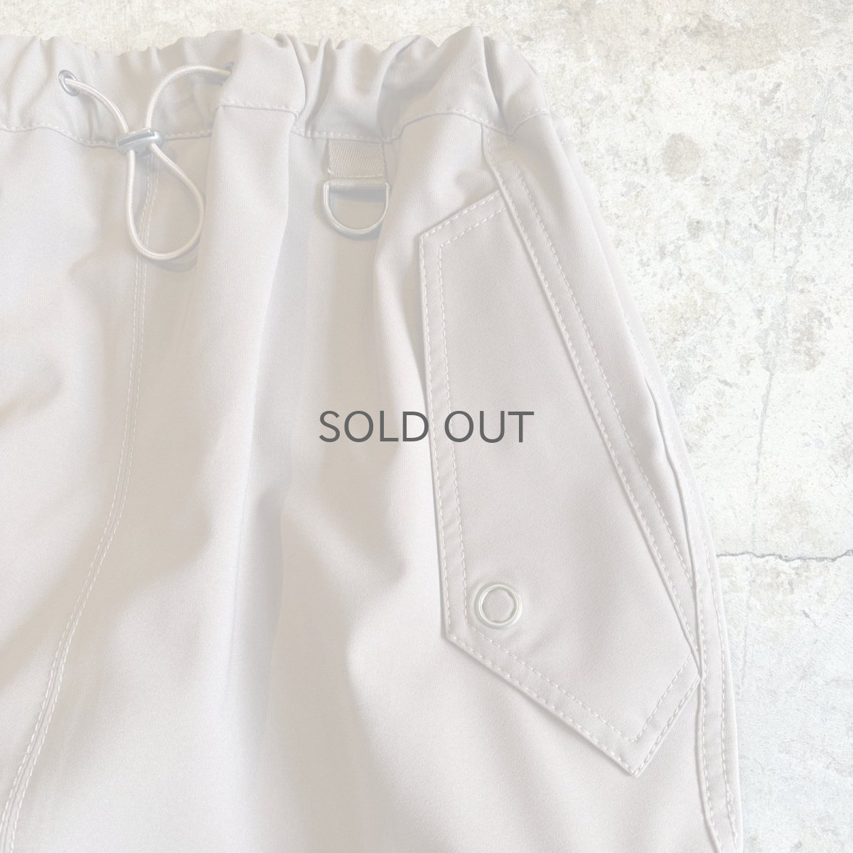 画像7: WAIST DRAW CORD DESIGN CARGO SKIRT / FREE~W35 (7)