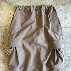 画像3: WAIST DRAW CORD DESIGN CARGO SKIRT / FREE~W35 (3)