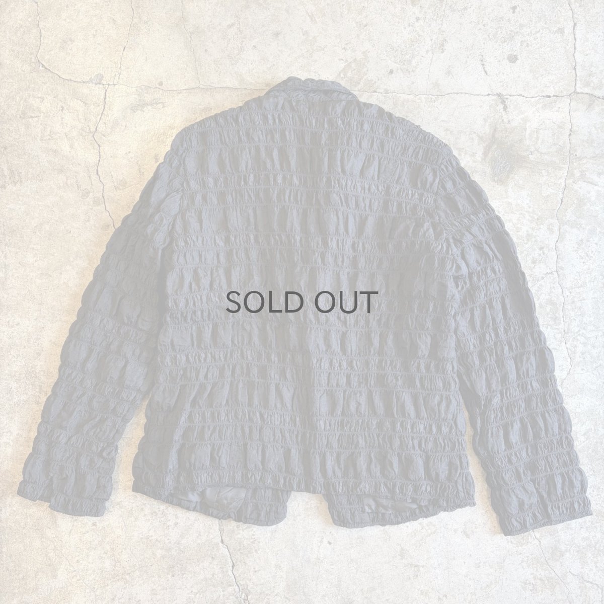 画像2: EMBOSS GATHER DESIGN TAILORED JACKET / Ladies M (2)