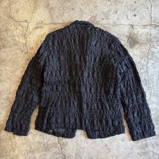 画像2: EMBOSS GATHER DESIGN TAILORED JACKET / Ladies M (2)