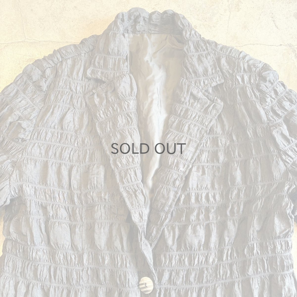 画像5: EMBOSS GATHER DESIGN TAILORED JACKET / Ladies M (5)