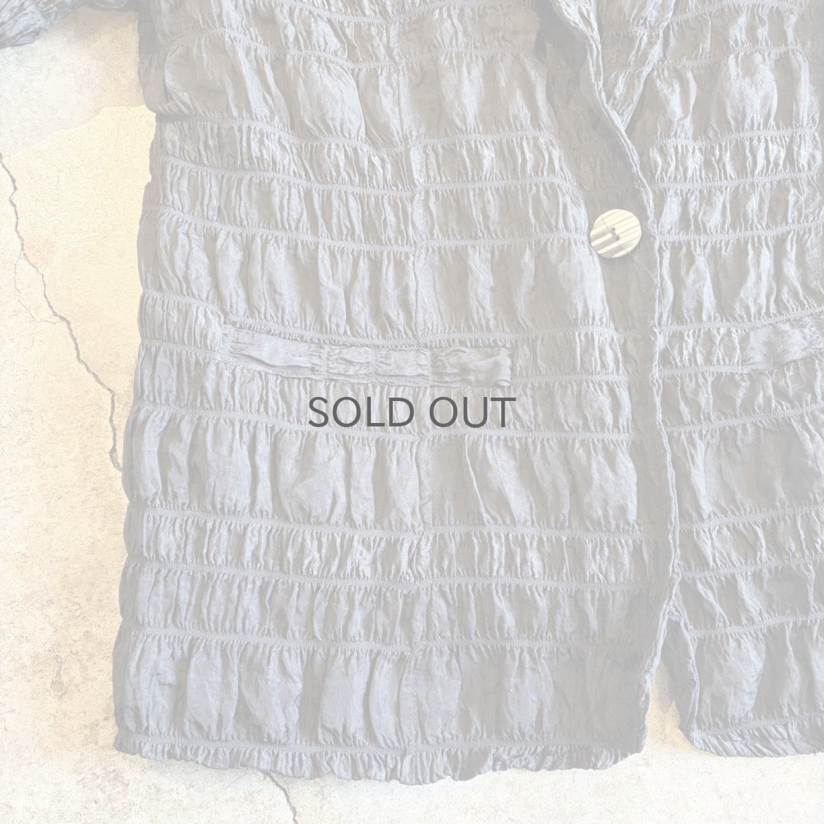 画像4: EMBOSS GATHER DESIGN TAILORED JACKET / Ladies M (4)