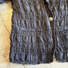 画像4: EMBOSS GATHER DESIGN TAILORED JACKET / Ladies M (4)