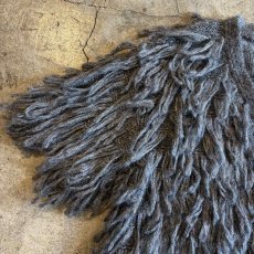 画像5: POINT GITTER LOOP FRINGE DESIGN KNIT S/S CARDIGAN / Ladies L (5)