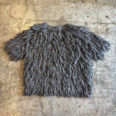 画像2: POINT GITTER LOOP FRINGE DESIGN KNIT S/S CARDIGAN / Ladies L (2)