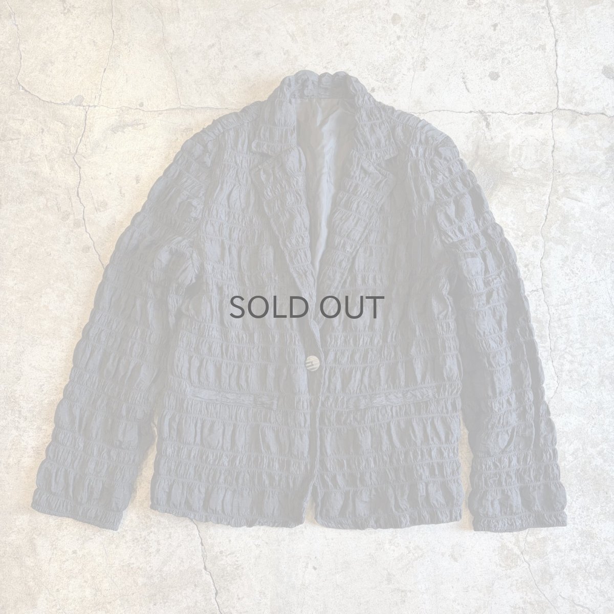 画像1: EMBOSS GATHER DESIGN TAILORED JACKET / Ladies M (1)