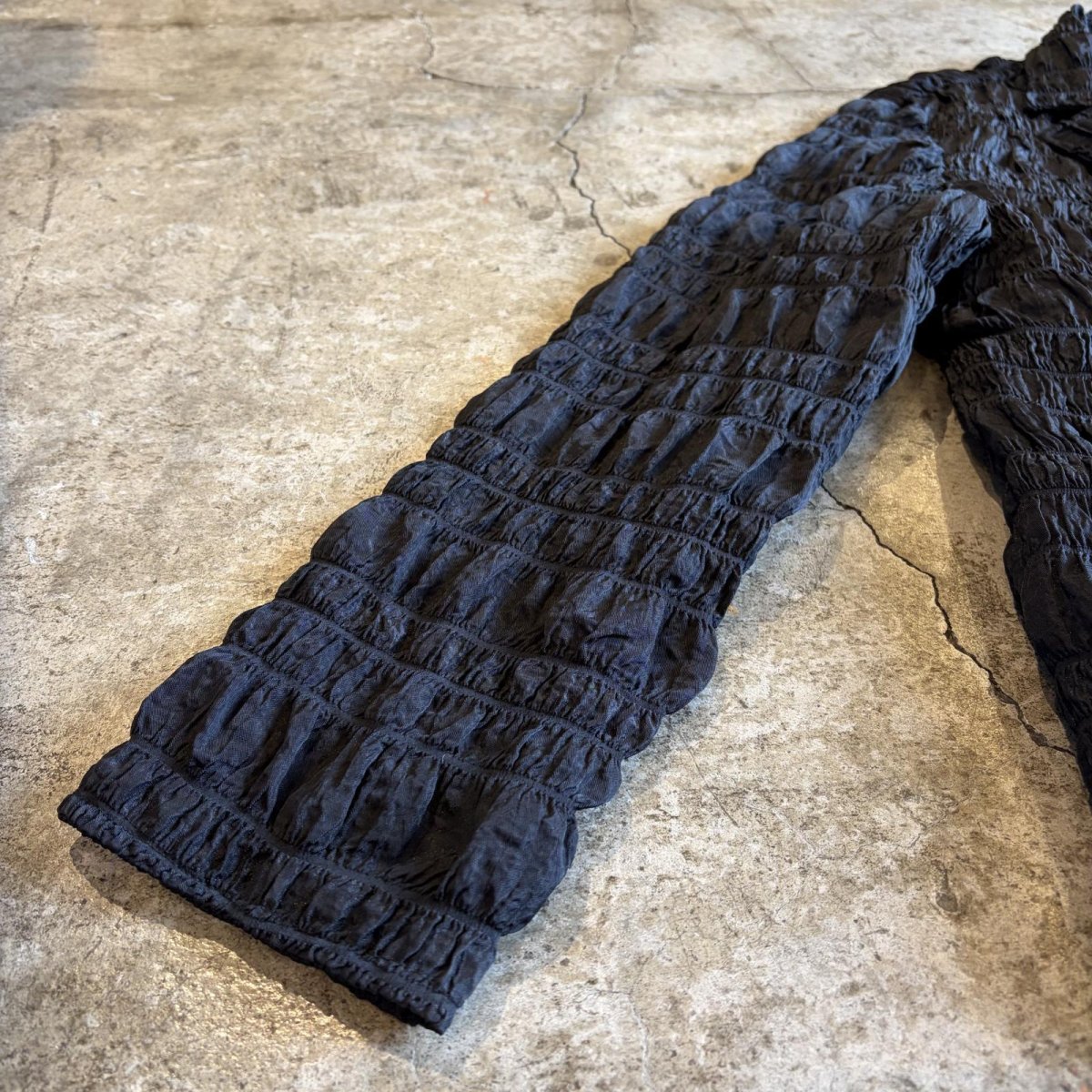 画像6: EMBOSS GATHER DESIGN TAILORED JACKET / Ladies M (6)