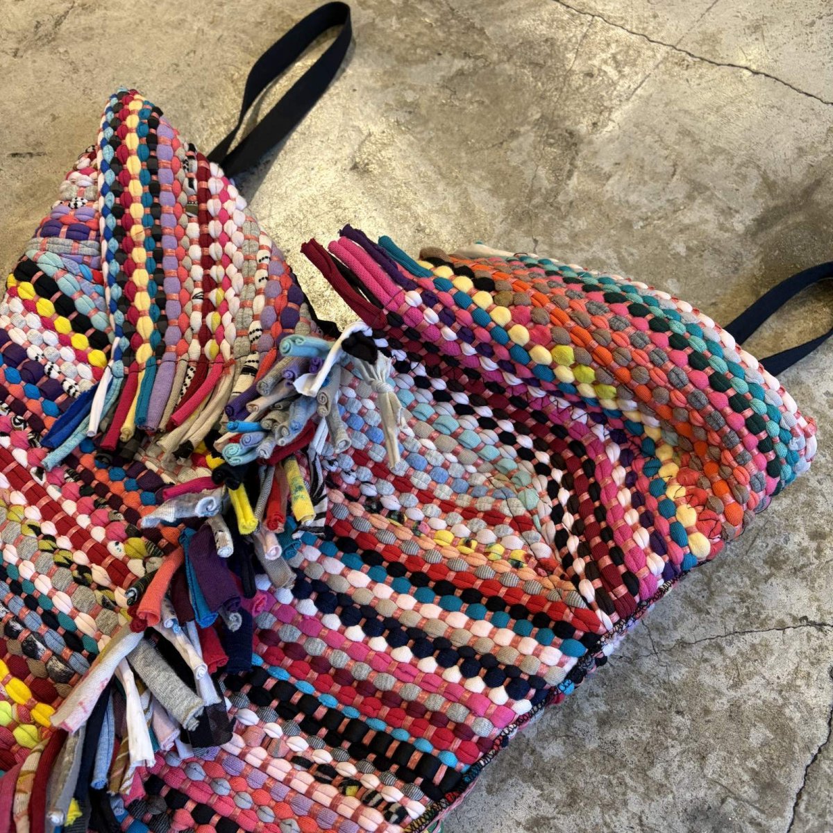 画像6: MIX MATERIAL BRAID COLOR FRINGE DESIGN BUSTIER / Ladies S / MADE IN USA (6)