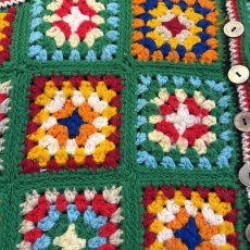 画像4: FFRONT BUTTON DESIGN COLOR CROCHET VEST / Ladies M (4)