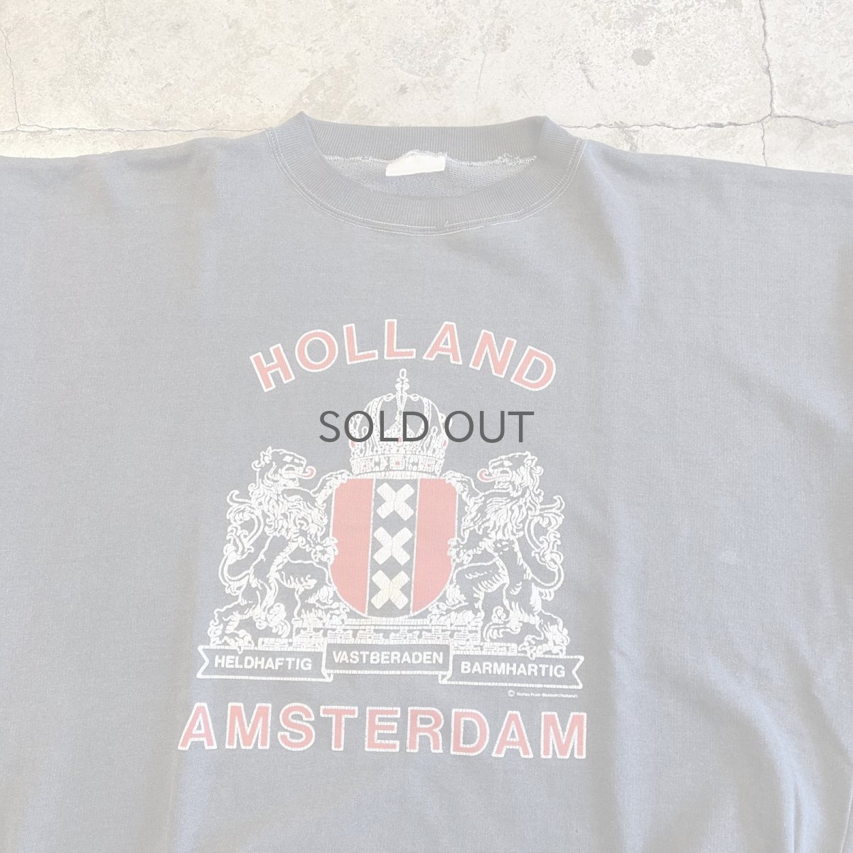 画像8: 90's BLACK COLOR FRONT "AMSTERDAM" DESIGN L/S SWEAT / Ladies L  (8)