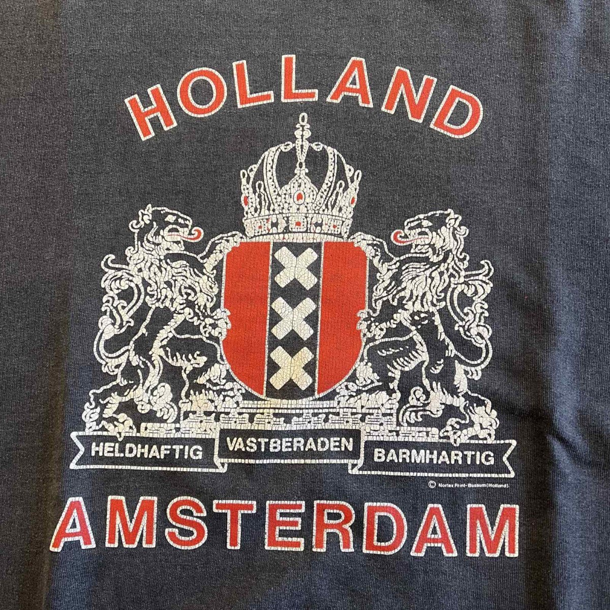 画像10: 90's BLACK COLOR FRONT "AMSTERDAM" DESIGN L/S SWEAT / Ladies L  (10)