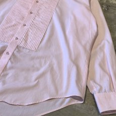 画像6: FRONT PLEATED PINK COLOR DRESS L/S SHIRT / Mens XL (6)