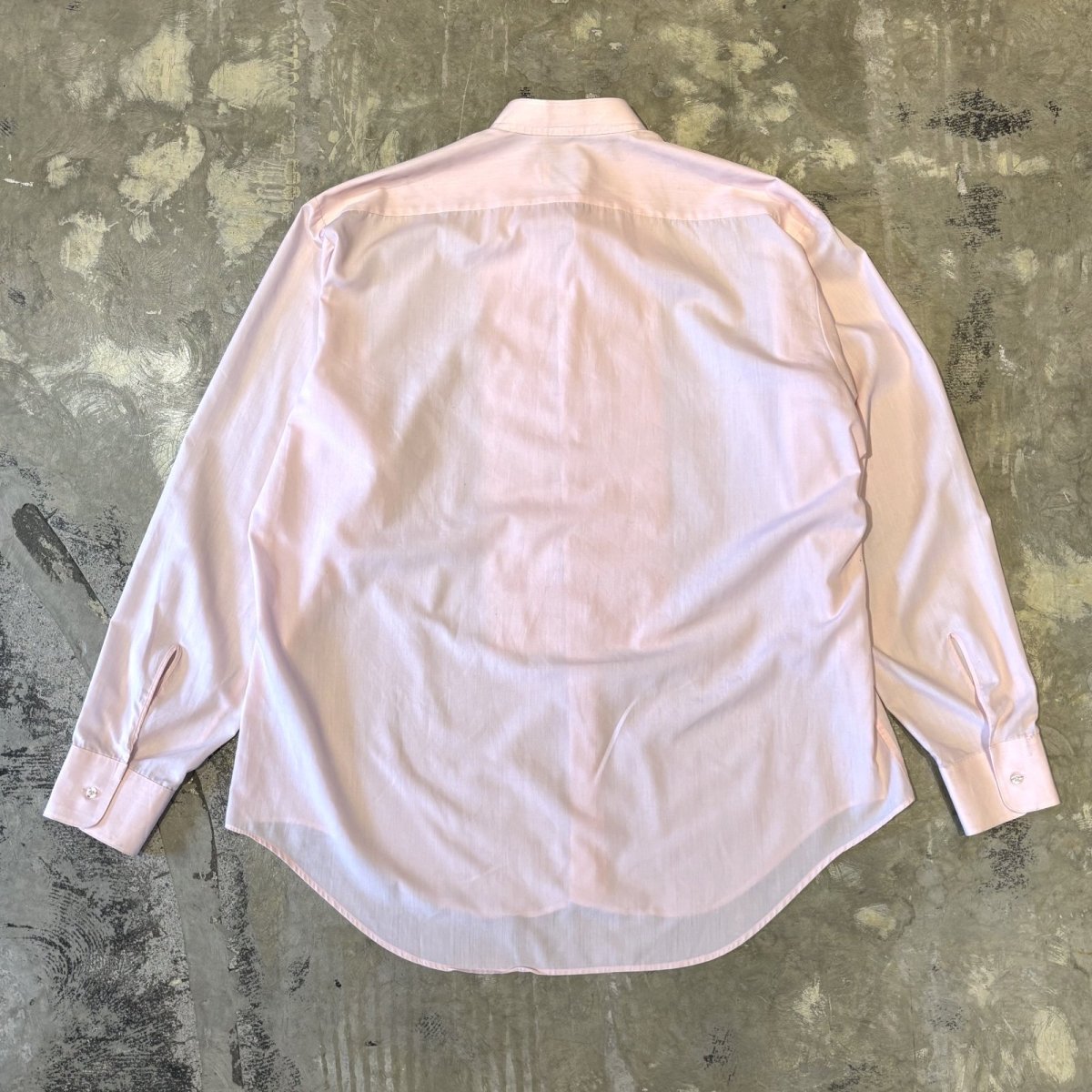 画像2: FRONT PLEATED PINK COLOR DRESS L/S SHIRT / Mens XL (2)