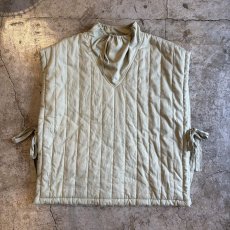 画像1: QUILTING LINEN DESIGN COLOR VEST / FREE (1)