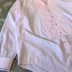 画像5: FRONT PLEATED PINK COLOR DRESS L/S SHIRT / Mens XL (5)