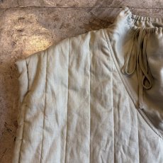 画像4: QUILTING LINEN DESIGN COLOR VEST / FREE (4)