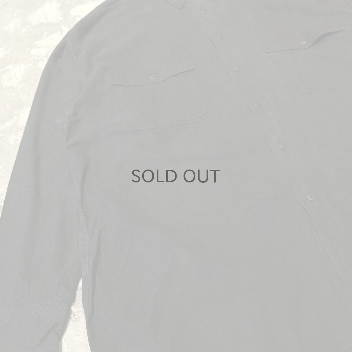 画像5: 2POCKET BLACK COLOR SILK L/S SHIRT / Mens XL (5)