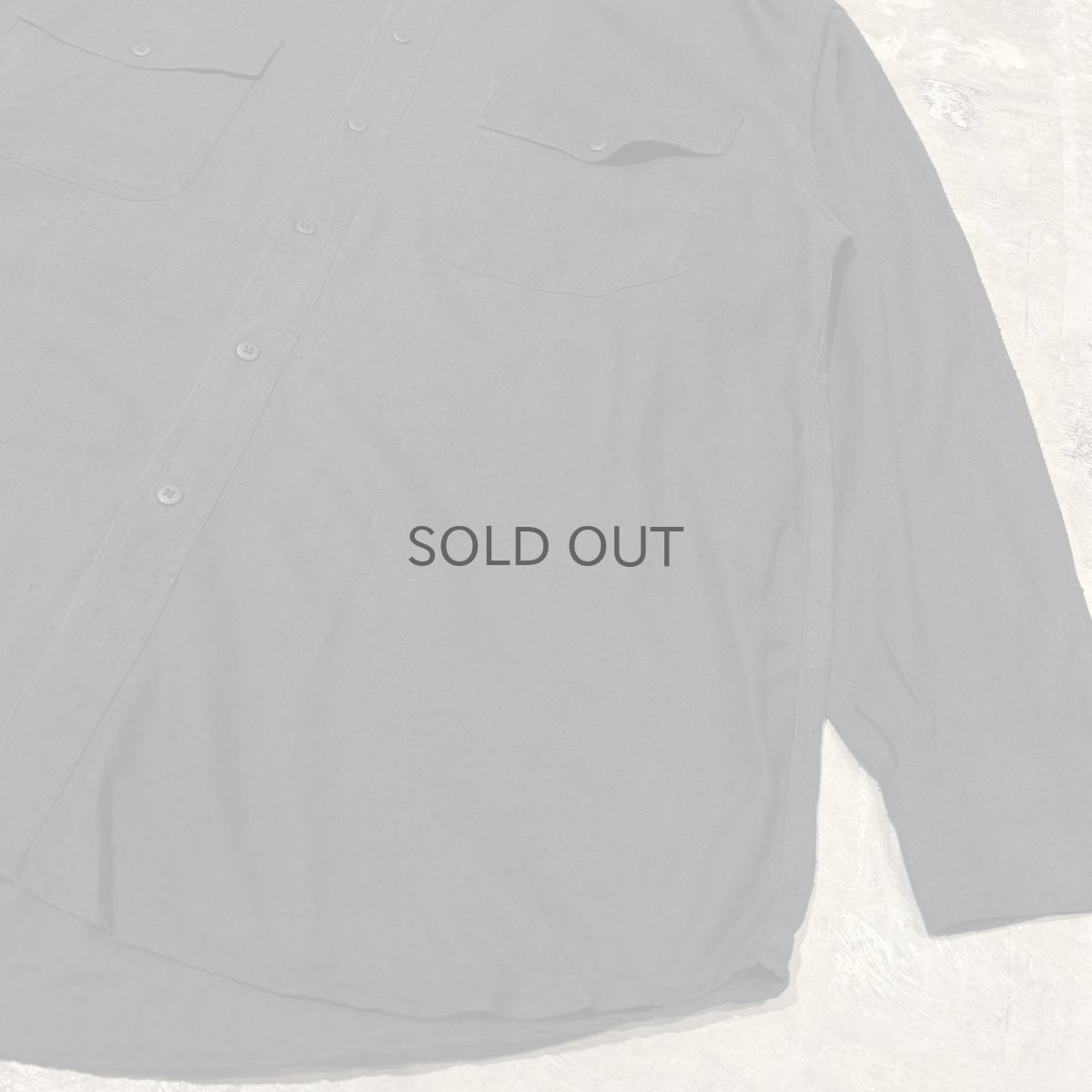 画像6: 2POCKET BLACK COLOR SILK L/S SHIRT / Mens XL (6)