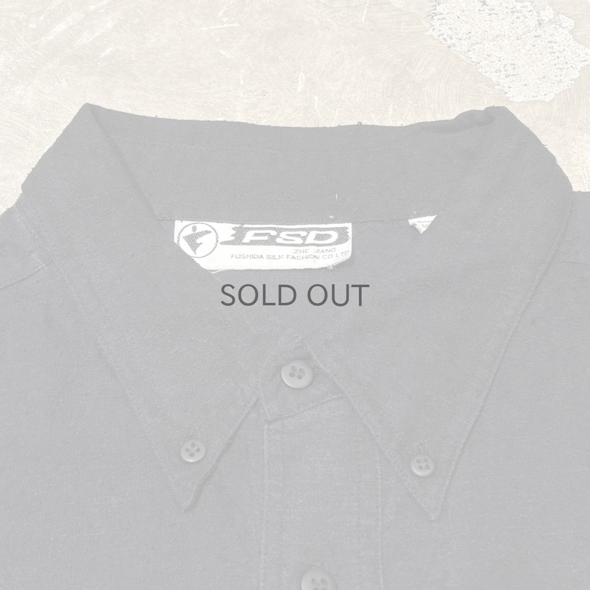 画像10: 2POCKET BLACK COLOR SILK L/S SHIRT / Mens XL (10)