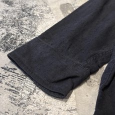 画像7: 2POCKET BLACK COLOR SILK L/S SHIRT / Mens XL (7)