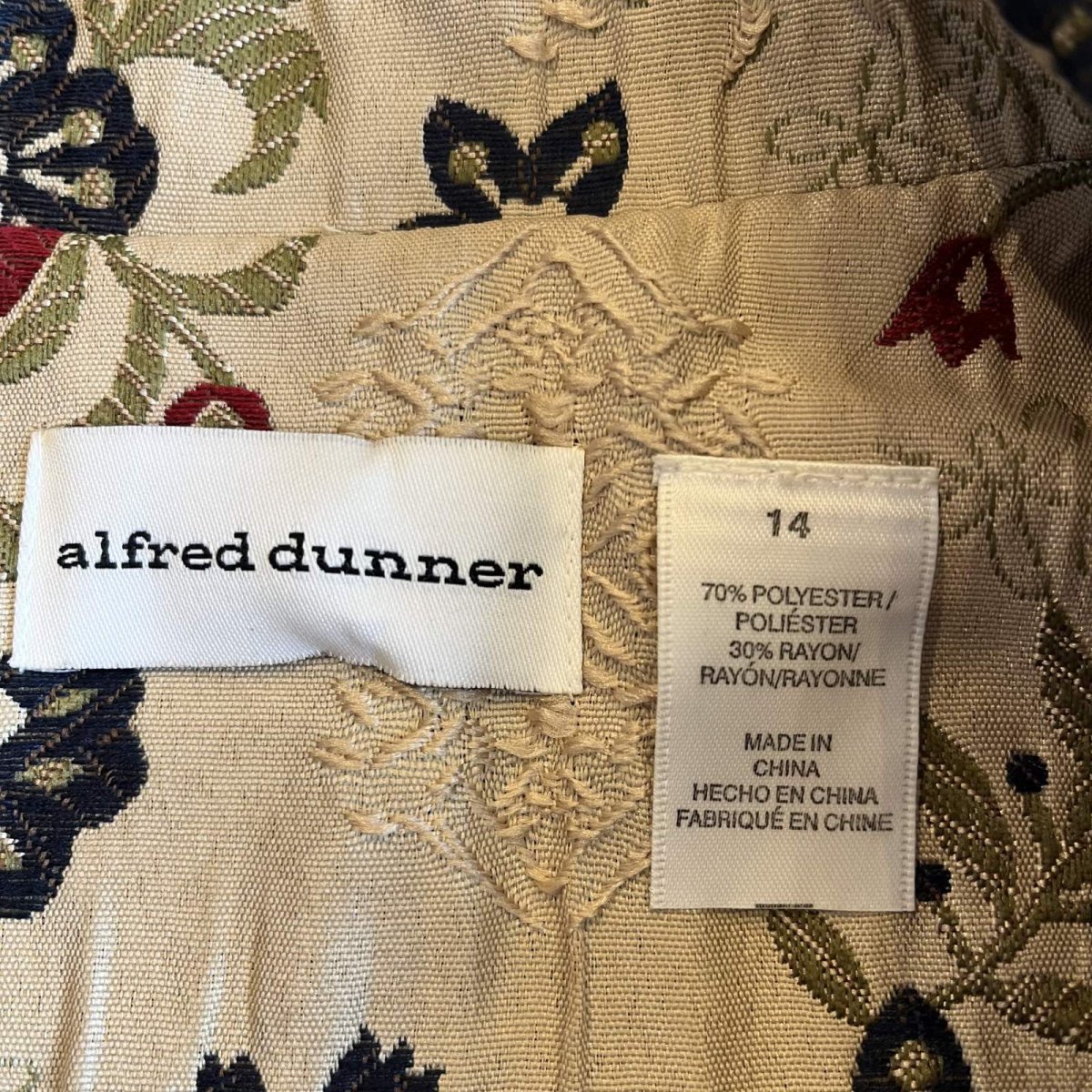 画像12: ALL OVER FLOWER EMBROIDERY PATTERN SHORT DESIGN JACKET / Ladies M(14) (12)