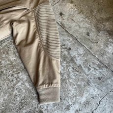 画像8: SLEEVE RIB ELBOW DESIGN BEIGE COLOR ZIP UP JACKET / Ladies L(M) / MADE IN PARIS (8)