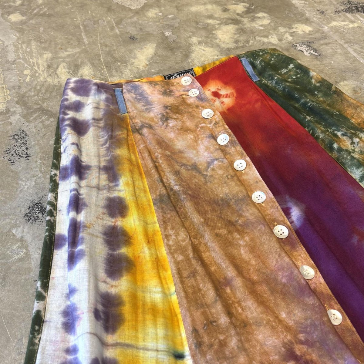 画像3: MULTI PATTERN FRONT BUTTON SLIT SKIRT / W30 (3)