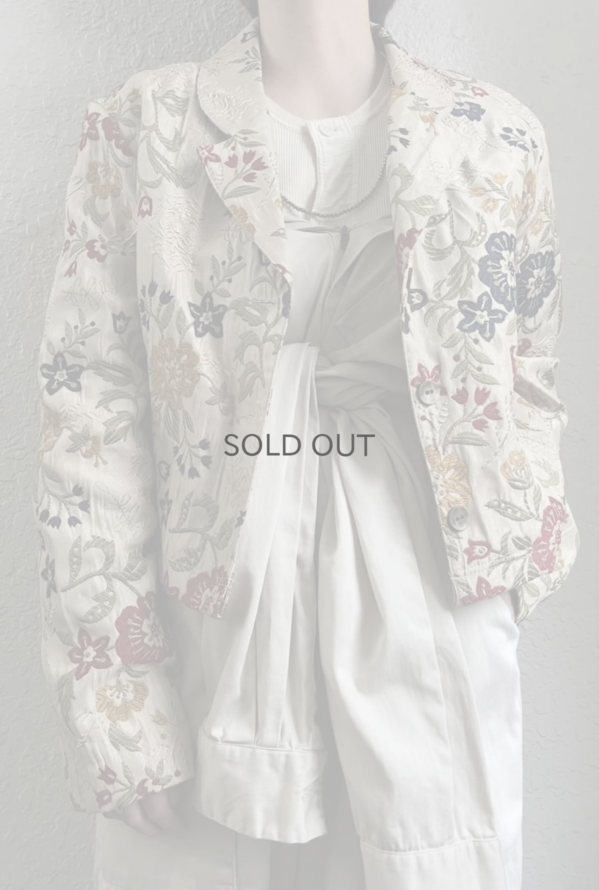 画像13: ALL OVER FLOWER EMBROIDERY PATTERN SHORT DESIGN JACKET / Ladies M(14) (13)