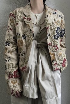 画像13: ALL OVER FLOWER EMBROIDERY PATTERN SHORT DESIGN JACKET / Ladies M(14) (13)