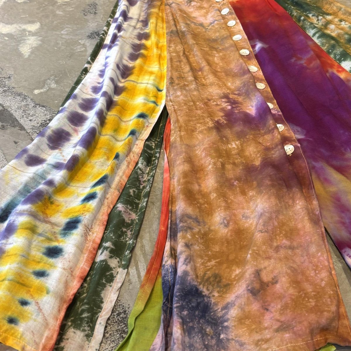 画像7: MULTI PATTERN FRONT BUTTON SLIT SKIRT / W30 (7)