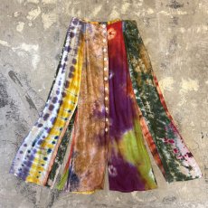 画像1: MULTI PATTERN FRONT BUTTON SLIT SKIRT / W30 (1)