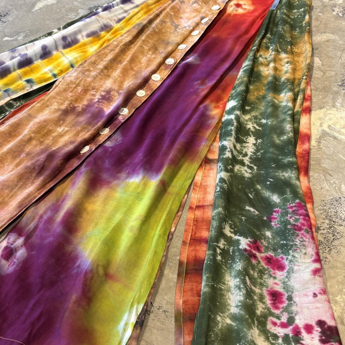 画像6: MULTI PATTERN FRONT BUTTON SLIT SKIRT / W30 (6)