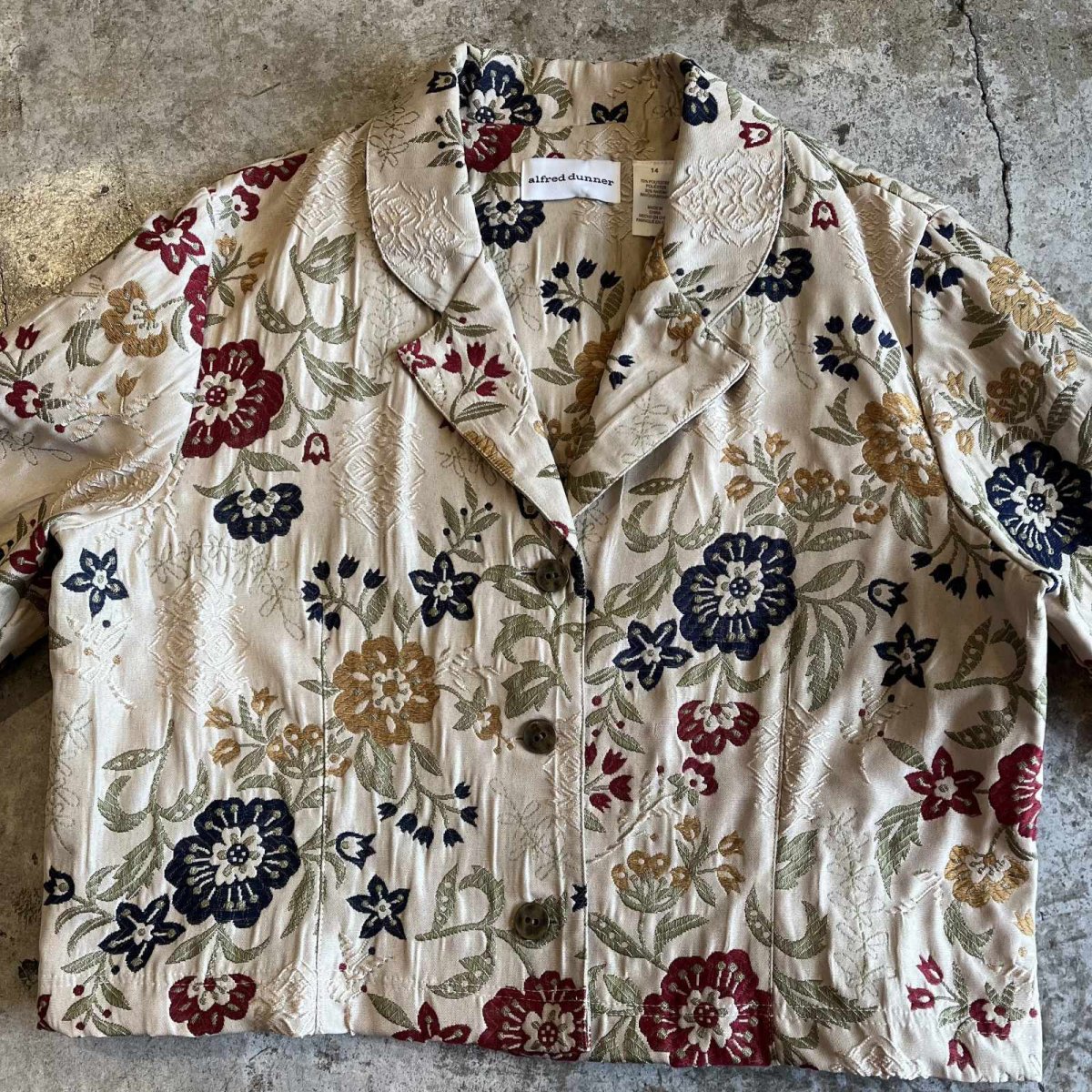 画像7: ALL OVER FLOWER EMBROIDERY PATTERN SHORT DESIGN JACKET / Ladies M(14) (7)