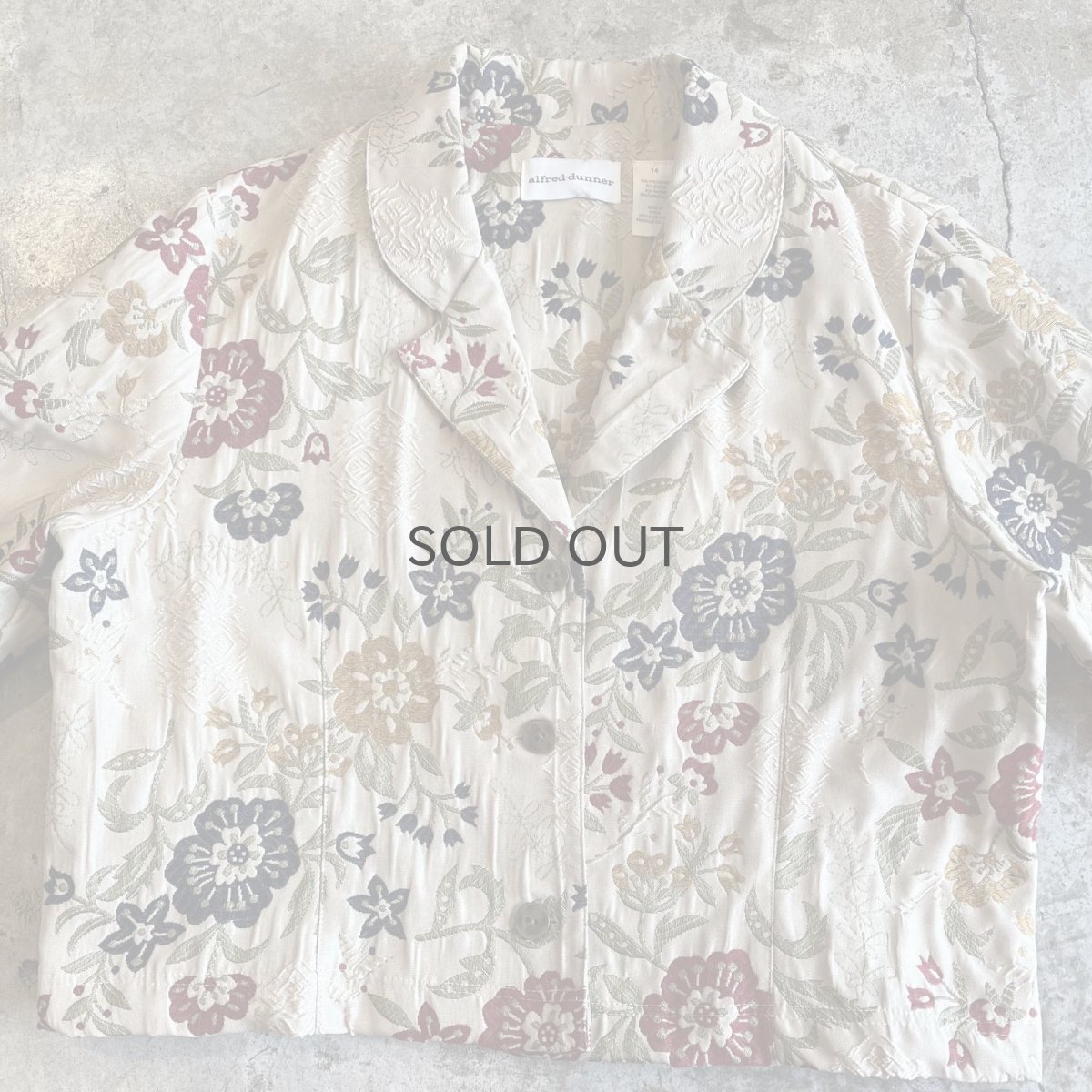 画像7: ALL OVER FLOWER EMBROIDERY PATTERN SHORT DESIGN JACKET / Ladies M(14) (7)