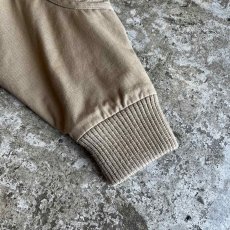 画像7: SLEEVE RIB ELBOW DESIGN BEIGE COLOR ZIP UP JACKET / Ladies L(M) / MADE IN PARIS (7)