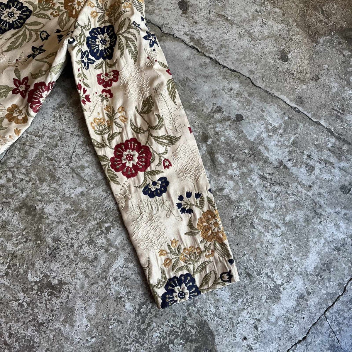 画像6: ALL OVER FLOWER EMBROIDERY PATTERN SHORT DESIGN JACKET / Ladies M(14) (6)