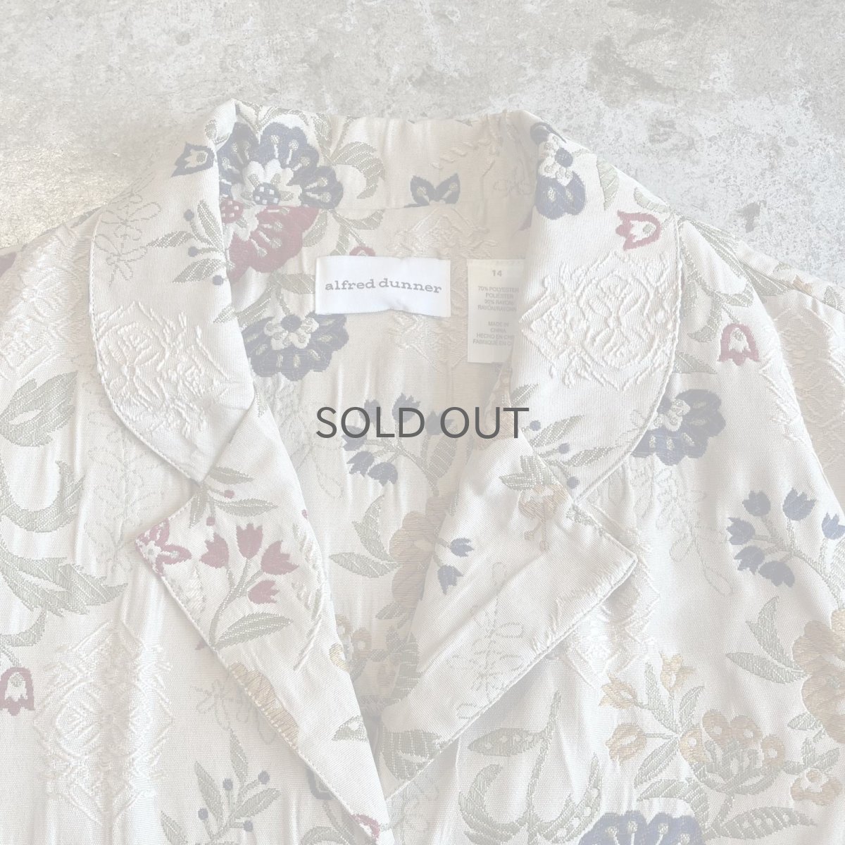 画像8: ALL OVER FLOWER EMBROIDERY PATTERN SHORT DESIGN JACKET / Ladies M(14) (8)