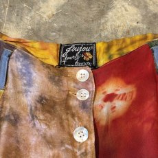 画像10: MULTI PATTERN FRONT BUTTON SLIT SKIRT / W30 (10)