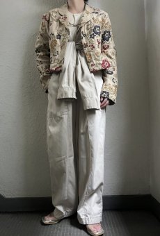 画像14: ALL OVER FLOWER EMBROIDERY PATTERN SHORT DESIGN JACKET / Ladies M(14) (14)