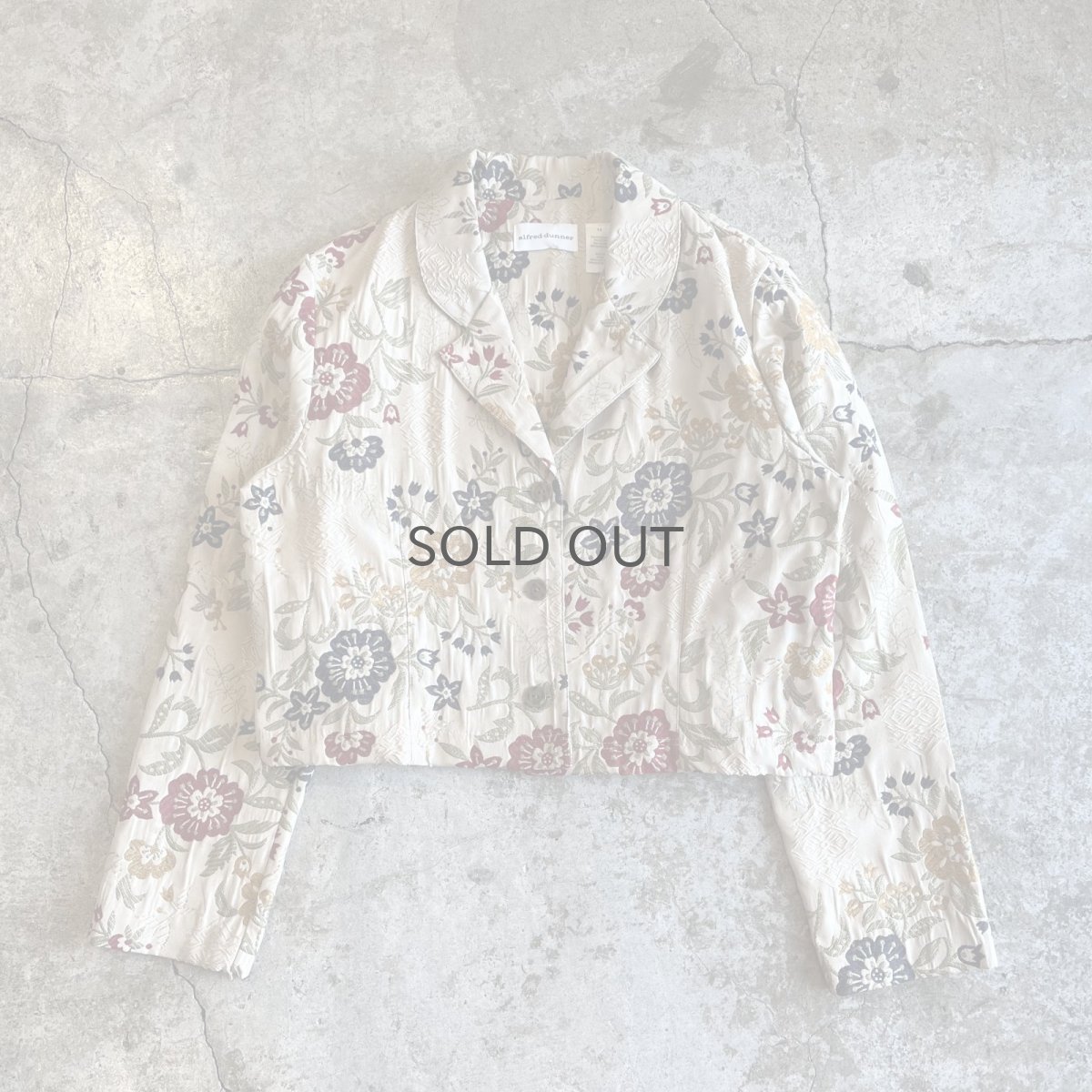 画像1: ALL OVER FLOWER EMBROIDERY PATTERN SHORT DESIGN JACKET / Ladies M(14) (1)