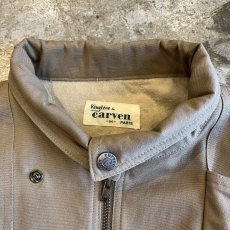 画像13: SLEEVE RIB ELBOW DESIGN BEIGE COLOR ZIP UP JACKET / Ladies L(M) / MADE IN PARIS (13)