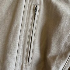 画像10: SLEEVE RIB ELBOW DESIGN BEIGE COLOR ZIP UP JACKET / Ladies L(M) / MADE IN PARIS (10)