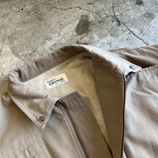 画像14: SLEEVE RIB ELBOW DESIGN BEIGE COLOR ZIP UP JACKET / Ladies L(M) / MADE IN PARIS (14)